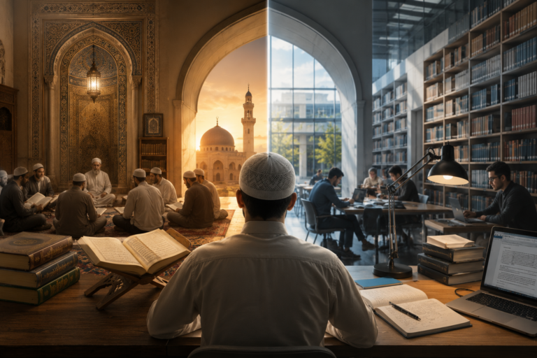 Lire la suite à propos de l’article Former un croyant, former un chercheur : la quête traditionnelle du savoir islamique et l&rsquo;islamologie universitaire